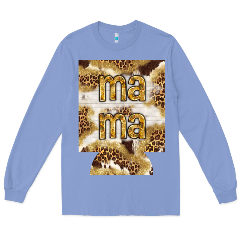 Mama With Leopard And Cowhide Regular Can Cooler Long Sleeve Tee by HowdyJamesFarm | Teevron