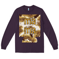 Plum Mama with leopard and cowhide regular can cooler Long Sleeve Tee - HowdyJamesFarm