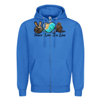 True Royal Peace Love Sea Lion Zipper Hoodie - LillyAllenDesigns