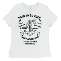 White Born To Be Free Sea Ladies Tee - Bettercallsaul