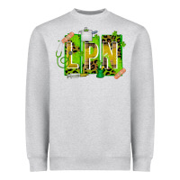 Heather Grey St. Patricks Day Lpn Heavyweight Sweatshirt - CowhideDigitalArt