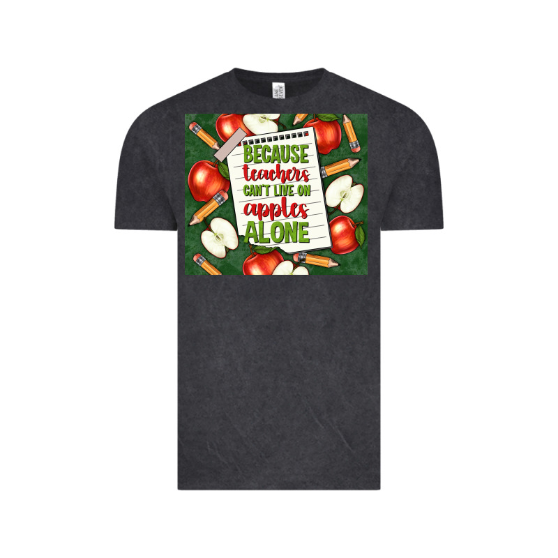 Because Teachers Can't Live On Apples Alone Tumble Vintage Tee by TumblerDesignByShophia | Teevron