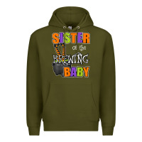 Army Green sister of brewing baby halloween theme baby shower spooky t shirt Premium Hoodie - minhPixels