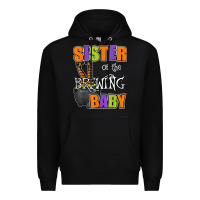 Black sister of brewing baby halloween theme baby shower spooky t shirt Premium Hoodie - minhPixels
