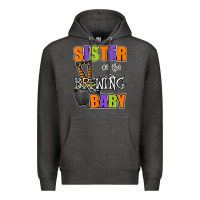 Charcoal Heather sister of brewing baby halloween theme baby shower spooky t shirt Premium Hoodie - minhPixels