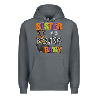 Rock sister of brewing baby halloween theme baby shower spooky t shirt Premium Hoodie - minhPixels