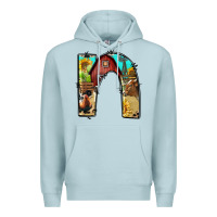 Blue Mist farm life alphabet lowercase letters n Premium Hoodie - BundleAndBundleShop