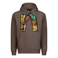 Coffee farm life alphabet lowercase letters n Premium Hoodie - BundleAndBundleShop