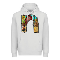 Dove Grey farm life alphabet lowercase letters n Premium Hoodie - BundleAndBundleShop