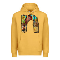 Mustard farm life alphabet lowercase letters n Premium Hoodie - BundleAndBundleShop