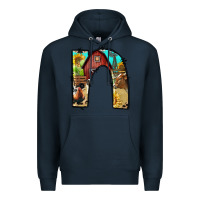 Navy farm life alphabet lowercase letters n Premium Hoodie - BundleAndBundleShop
