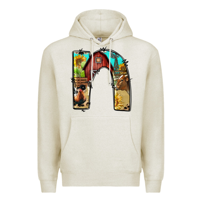 Farm Life Alphabet Lowercase Letters N Premium Hoodie by BundleAndBundleShop | Teevron