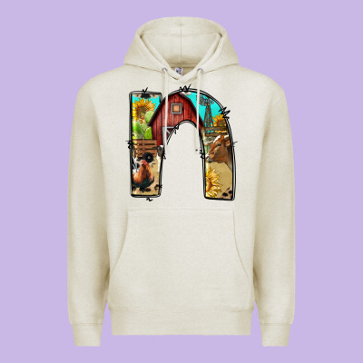 Farm Life Alphabet Lowercase Letters N Premium Hoodie Designed By Bundleandbundleshop