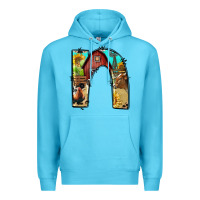 Ocean Blue farm life alphabet lowercase letters n Premium Hoodie - BundleAndBundleShop