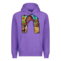 Purple farm life alphabet lowercase letters n Premium Hoodie - BundleAndBundleShop