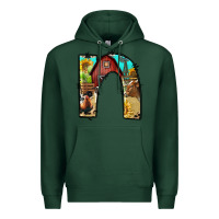 Sports Green farm life alphabet lowercase letters n Premium Hoodie - BundleAndBundleShop