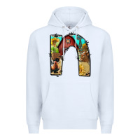 White farm life alphabet lowercase letters n Premium Hoodie - BundleAndBundleShop