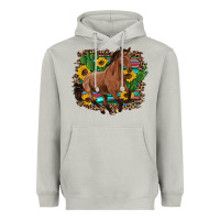 Moon Dust western horse cactus sunflowers serape leopard  turquoise wooden Heavyweight Hoodie - Artiststas
