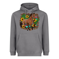 Storm western horse cactus sunflowers serape leopard  turquoise wooden Heavyweight Hoodie - Artiststas