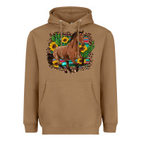 Toasted Coconut western horse cactus sunflowers serape leopard  turquoise wooden Heavyweight Hoodie - Artiststas
