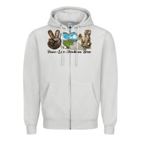 Peace Love Percheron Horse Zipper Hoodie | Teevron