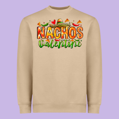 Nachos Valentine Heavyweight Sweatshirt Designed By Cowhidedigitalart