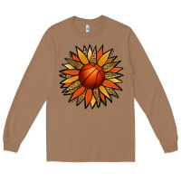 Toasted Coconut Basketball Sunflower Long Sleeve Tee - Jasminsmagicworld