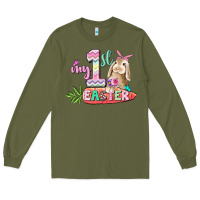 Army Green My first Easter Day Long Sleeve Tee - CowGirlArtShop