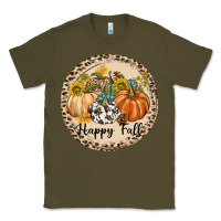 Army Green Happy Fall Classic Tee - texasbilliewilder