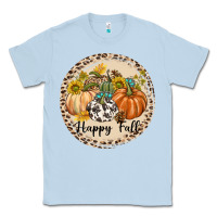Dusty Blue Happy Fall Classic Tee - texasbilliewilder