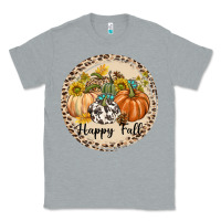 Heather Grey Happy Fall Classic Tee - texasbilliewilder