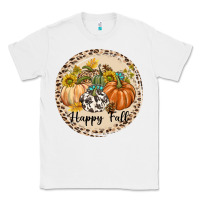 White Happy Fall Classic Tee - texasbilliewilder