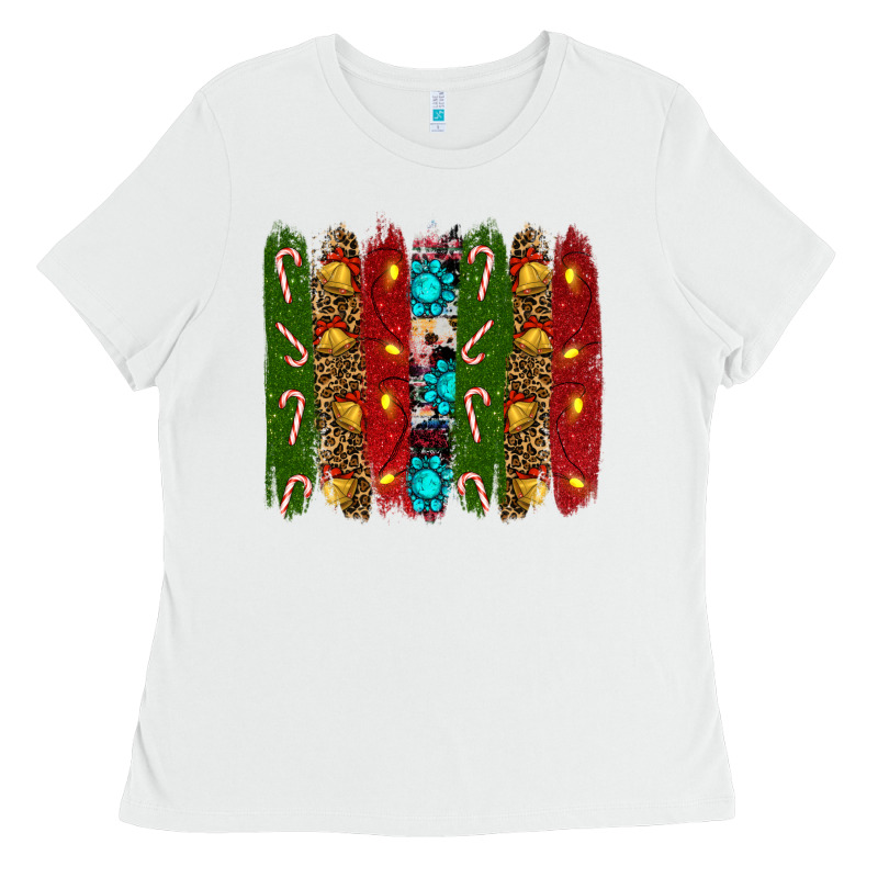 Christmas Brushstrokes Ladies Tee by RanaPortraitStore | Teevron