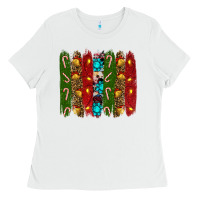 White christmas brushstrokes Ladies Tee - RanaPortraitStore