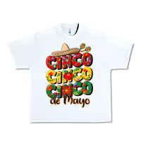 White cinco cinco cinco de mayo Urban Heavy Tee - CowGirlArtShop