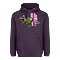 Plum balerina t rex dinosaur with tutu Heavyweight Hoodie - Artiststas