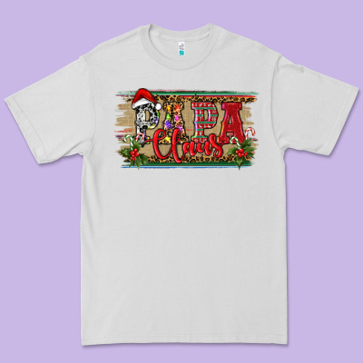 Christmas Western Papa Claus Premium Tee Designed By Ranaportraitstore