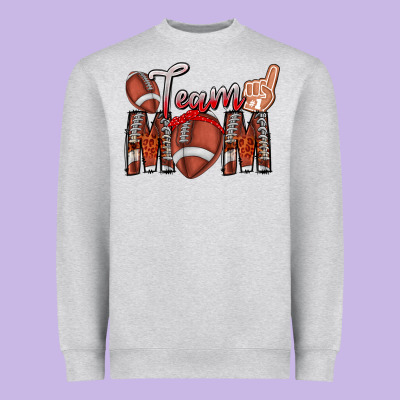 Team Mom Heavyweight Sweatshirt Designed By Cowhidedigitalart