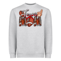 Heather Grey team mom Heavyweight Sweatshirt - CowhideDigitalArt