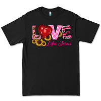Black valentine's day love like jesus Premium Tee - RanaPortraitStore