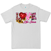 Dove Grey valentine's day love like jesus Premium Tee - RanaPortraitStore
