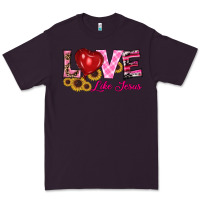 Plum valentine's day love like jesus Premium Tee - RanaPortraitStore