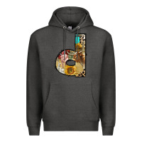 Charcoal Heather farm life alphabet lowercase letters d Premium Hoodie - BundleAndBundleShop