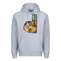 Heather Grey farm life alphabet lowercase letters d Premium Hoodie - BundleAndBundleShop