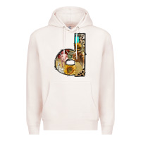 Pale Pink farm life alphabet lowercase letters d Premium Hoodie - BundleAndBundleShop
