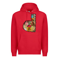 Red farm life alphabet lowercase letters d Premium Hoodie - BundleAndBundleShop