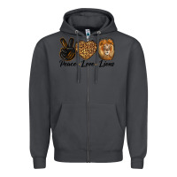 Smoke Peace Love Lion Head Zipper Hoodie - LillyAllenDesigns