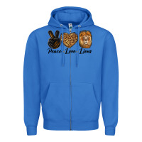 True Royal Peace Love Lion Head Zipper Hoodie - LillyAllenDesigns