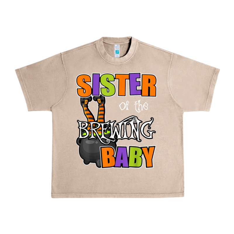Sister Of Brewing Baby Halloween Theme Baby Shower Spooky T Shirt Urban Heavy Tee by minhPixels | Teevron