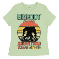 Matcha Bigfoot is real and he tried to eat my ass Ladies Tee - Bettercallsaul